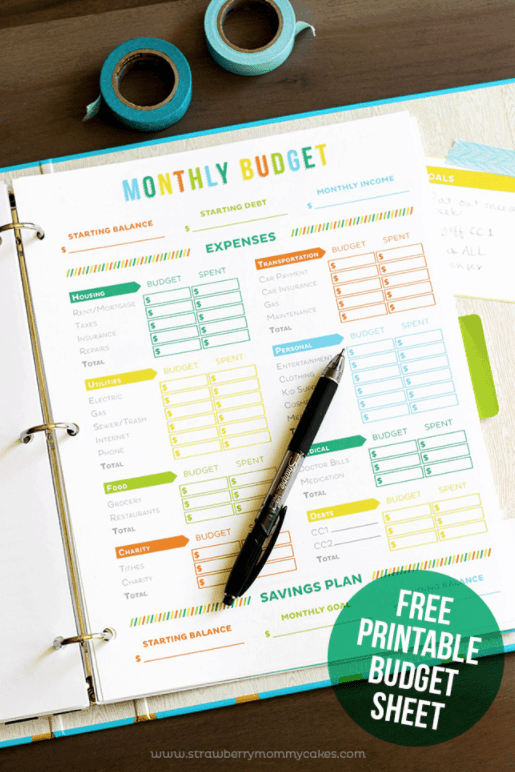 Free Budget Printable 