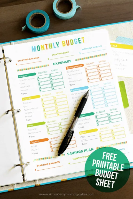 Free Budget Printable 