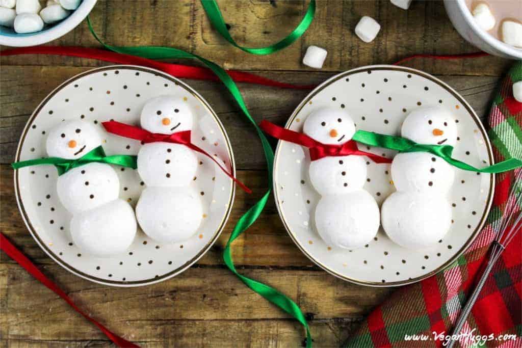 snowmen meringue cookies