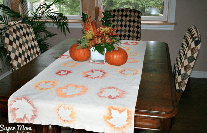 Painted Maple Leaf Table Runner 