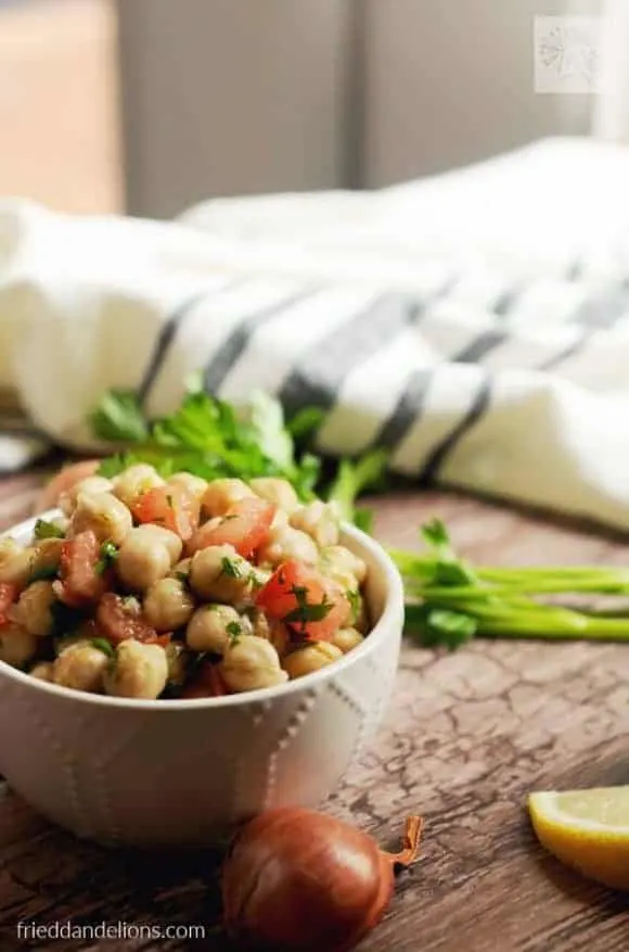 Vegan chickpea salad