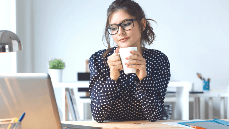 Woman working at desk