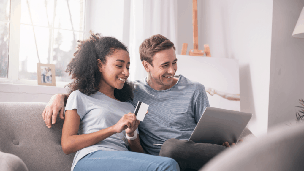 Couple with credit cards