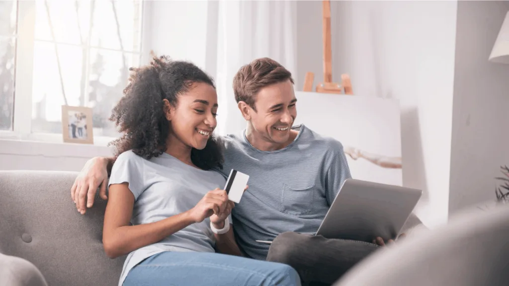 Couple with credit cards