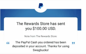 Swagbucks PayPal Payment