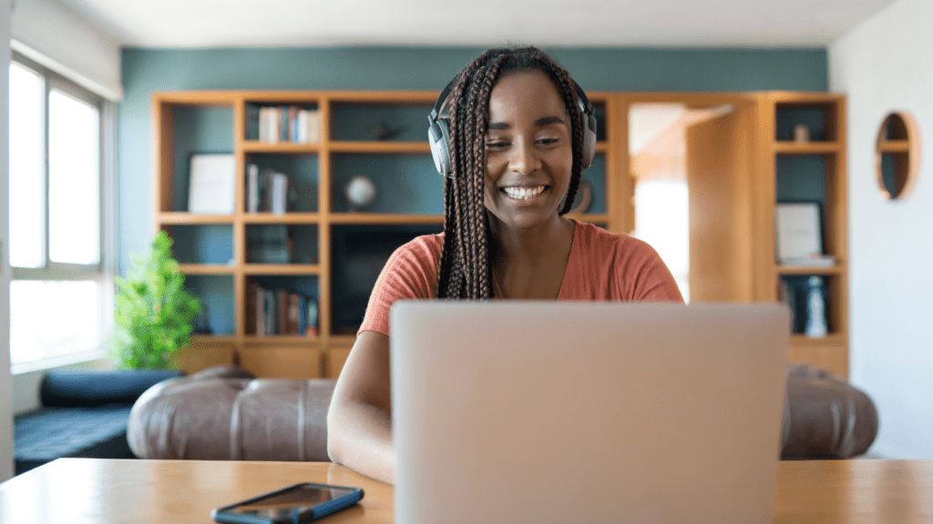 Woman on computer