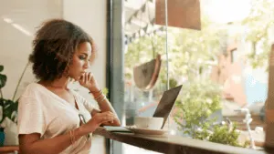 woman on laptop