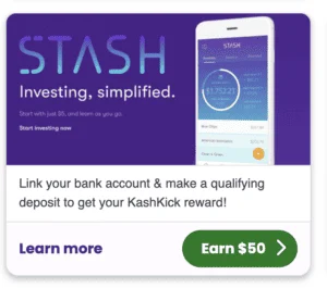 Stash investing on Kashkick